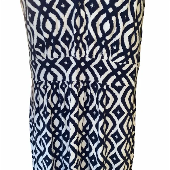 Vineyard Vines Halter Maxi Navy Blue Dress - L - Picture 4 of 12